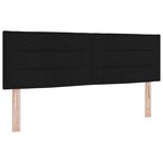 vidaXL Lit à ressorts avec coussin Noir 140 x 190 cm tissu
