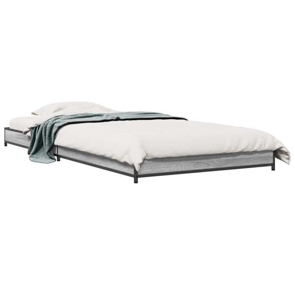 vidaXL Cadre de lit Sonoma gris 80 x 200 cm Bois d'ingénierie
