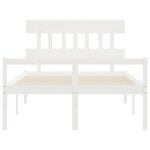 vidaXL Lit pour personne âgée sans matelas blanc 140x190cm bois massif
