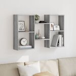 vidaXL Étagère murale sonoma gris 96x18x60 cm bois ingénierie