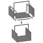 vidaXL Portant de bois chauffage blanc 40x40x40 cm