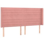 vidaXL Sommier à lattes de lit matelas et LED Rose 160x200 cm Velours