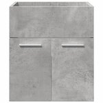 vidaXL Ensemble de meubles de salle de bain 4 Pièces gris béton