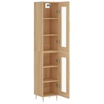 vidaXL Buffet haut Chêne sonoma 34 5x34x180 cm Bois d'ingénierie