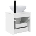 vidaXL Meuble de lavabo mural Blanc brillant 49 x 44 5 x 66 5 cm