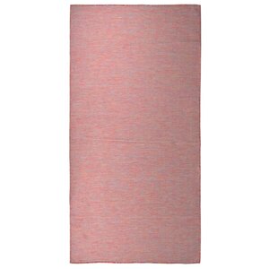 vidaXL Tapis à tissage plat d'extérieur 100x200 cm Rouge