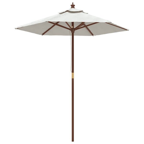 vidaXL Parasol de jardin avec mât en bois sable 196x231 cm