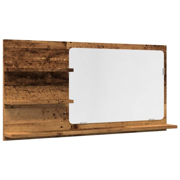 vidaXL Armoire à miroir de salle de bain vieux bois bois d'ingénierie