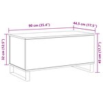 vidaXL Table basse Chêne noir 90 x 44 5 x 45 cm Bois d'ingénierie