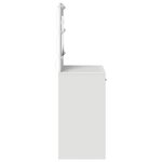 vidaXL Coiffeuse Blanc 78.5 x 41 x 135 cm Bois d'ingénierie