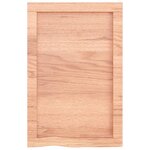 vidaXL Étagère murale marron clair bois chêne massif traité