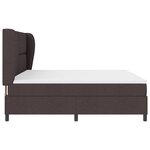 vidaXL Lit à ressorts avec matelas marron foncé  200x200 cm en tissu