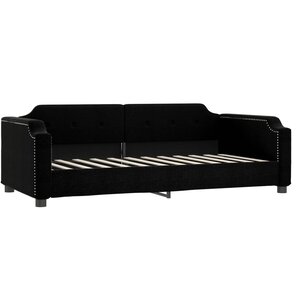 vidaXL Lit de repos sans matelas noir 90x190 cm tissu
