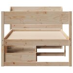 vidaXL Cadre de lit sans matelas 75x190 cm bois de pin massif