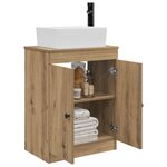 vidaXL Meuble de salle de bain avec évier Chêne artisanal
