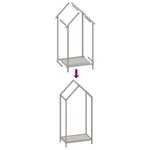 vidaXL Portant de bois chauffage anthracite 40x25x90 cm