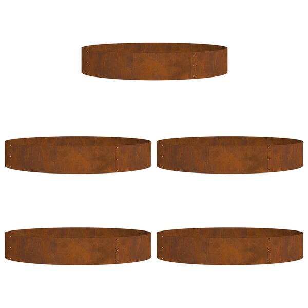 vidaXL Jardinières de jardin 5 Pièces 120x120x20 cm en acier corten
