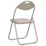 vidaXL Chaise pliante 8 Pièces Sable 48 x 43 5 x 81 cm Simili cuir