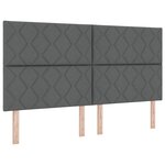 cadre de lit gris foncé vidaXL 180x200 cm en tissu