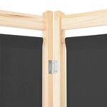 vidaXL Cloison de séparation 5 panneaux Gris 200 x 170 x 4 cm Tissu