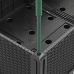 vidaXL Jardinière avec treillis noir 160x120x142 5 cm PP