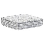 vidaXL Pouf modulaire à 2 places Gris clair Tissu