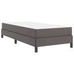vidaXL Cadre de lit avec matelas Gris 80 x 200 cm tissu