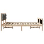 vidaXL Cadre de lit Gris foncé 150 x 200 cm Pin massif