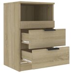 vidaXL Table de chevet Chêne sonoma Bois d'ingénierie