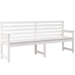 vidaXL Banc de jardin blanc 203 5x48x91 5 cm bois massif de pin