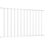 vidaXL Panneau de clôture Acier enduit de poudre 1 7x1 25 m Blanc