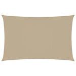 vidaXL Voile de parasol tissu oxford rectangulaire 2 5x5 m beige