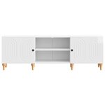 vidaXL Meuble TV Blanc brillant 150 x 31 x 50 cm Bois d'ingénierie