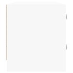 vidaXL Meuble TV avec portes en verre blanc 102x37x42 cm