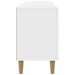 vidaXL Meuble TV 102 x 34 5 x 50 cm Blanc Bois d'ingénierie