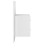 vidaXL Table de chevet murale Blanc