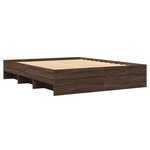 vidaXL Cadre de lit sans matelas chêne marron 160x200 cm