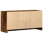 vidaXL Meuble TV avec LED chêne fumé 100x34x50 cm bois d'ingénierie