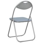 vidaXL Chaise pliante 8 Pièces Gris 48 x 43 5 x 81 cm Simili cuir