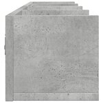 vidaXL Armoires murales 2Pièces gris béton 99x18x16 5cm bois d'ingénierie