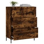 vidaXL Buffet chêne fumé 69 5x34x90 cm bois d'ingénierie