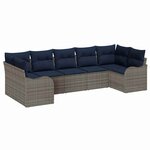 vidaXL Ensemble de canapé de jardin Gris polyrotin