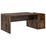 vidaXL Table basse Chêne fumé 90 x 45 x 35 cm Bois d'ingénierie