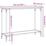 vidaXL Table console sonoma gris 101x30 5x75 cm bois d'ingénierie
