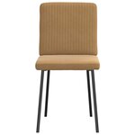 vidaXL Chaises à manger lot de 6 marron velours