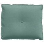 vidaXL Coussin de Dos Vert Mer 60 x 50 cm Tissu en velours côtelé