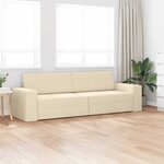 vidaXL Canapé-Lit 200cm Crème tissu