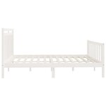 vidaXL Cadre de lit Blanc Bois de pin massif 200x200 cm