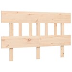 vidaXL Cadre de lit avec tête de lit 120x200 cm bois massif