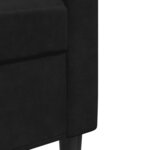 vidaXL Canapé à 2 places Noir 120 cm Velours